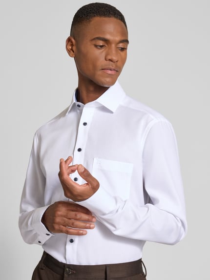 OLYMP Regular Fit Businesshemd mit extra langem Arm Weiss 3