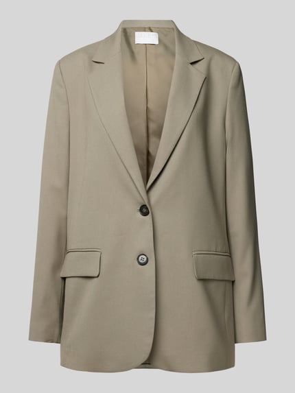 Jake*s Collection Regular fit blazer met reverskraag Rietgroen - 2