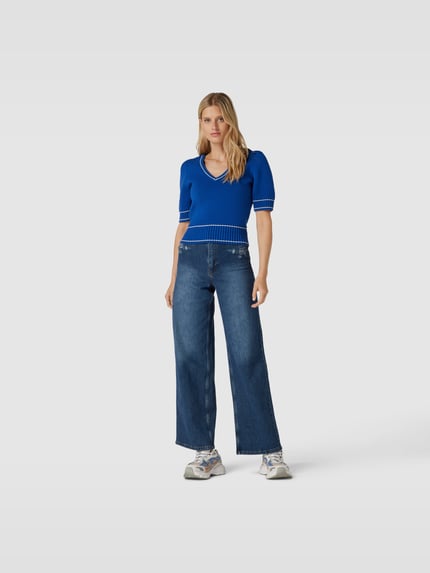 BAUM & PFERDGARTEN loose fit jeans in destroyed-look Donkerblauw - 1
