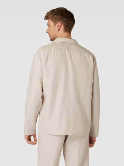Jake*s Studio Men Koszula casualowa o kroju relaxed fit z kieszenią na piersi Beżowy 5