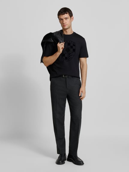 Lindbergh Regular Fit Stoffhose mit Bügelfalten Black 1