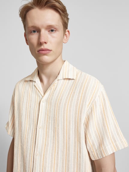 JACK & JONES Regular fit vrijetijdsoverhemd met resortkraag, model 'COBA' Abrikoos - 3