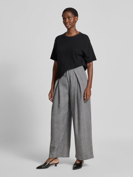LOLLYS LAUNDRY Hose mit weitem Bein Modell 'Zola' Mittelgrau 1