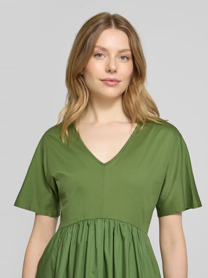 Weekend Max Mara Maxikleid mit V-Ausschnitt Modell 'BRONZO' Gruen 3