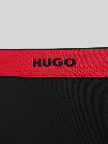 HUGO Stringi z paskiem z logo w zestaw 3 szt. Czarny 2