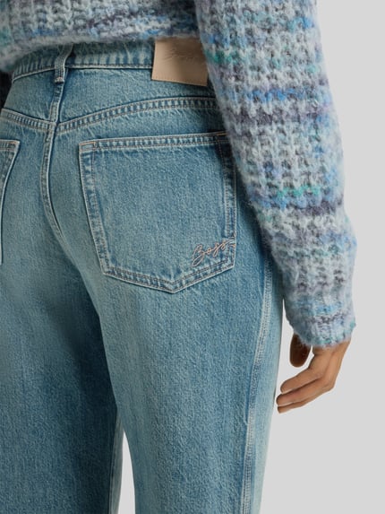 BOSS Orange Loose Fit Jeans aus Baumwoll-Lyocell-Mix Modell 'ADA' Blau 3