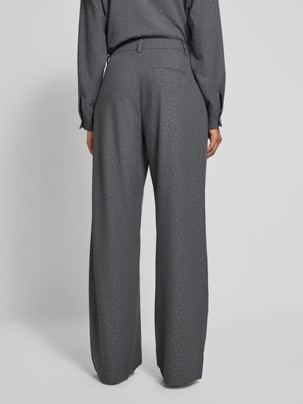 Jake*s Casual Regular fit stoffen broek met siersteentjes Middengrijs - 5