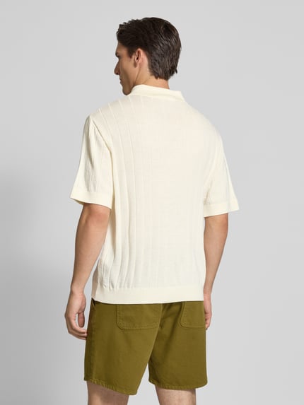 Forét Poloshirt mit gerippten Abschlüssen Modell 'ASTERN' Offwhite 5