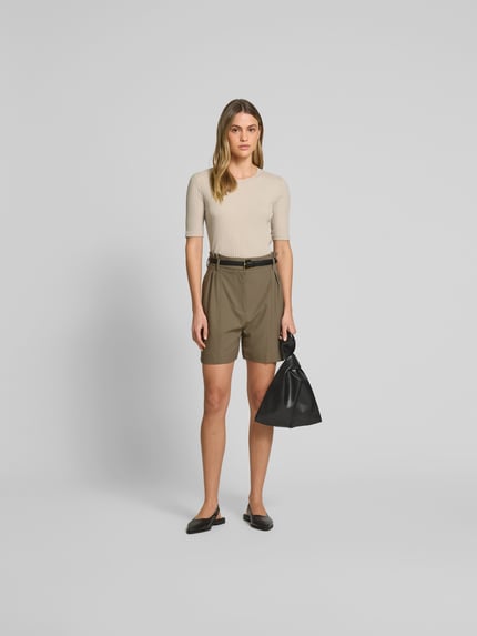 Iro Szorty o kroju regular fit z dodatkiem streczu Khaki 1