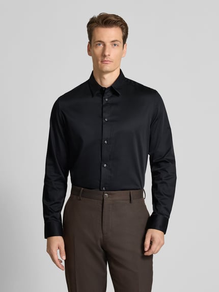 Jake*s Regular Fit Business-Hemd mit Kentkragen Black 4