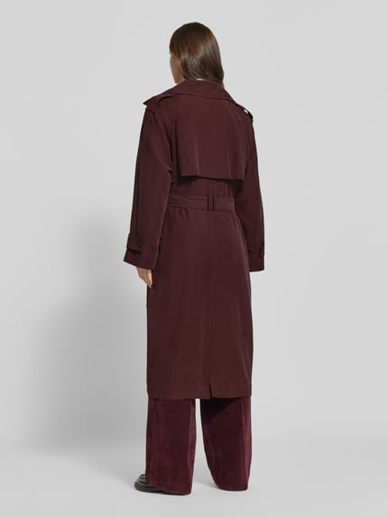 Jake*s Collection Regular Fit Trenchcoat aus Viskose-Mix Pflaume 5