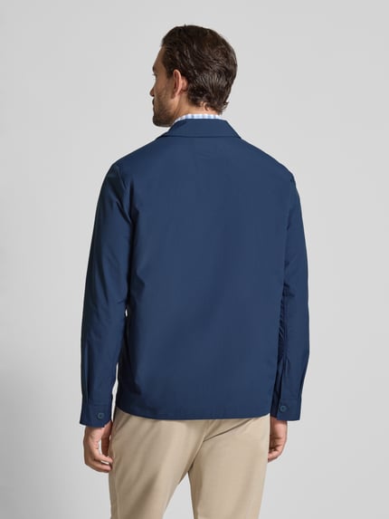 Christian Berg Men regular fit hemdjack met borstzak Marineblauw - 5
