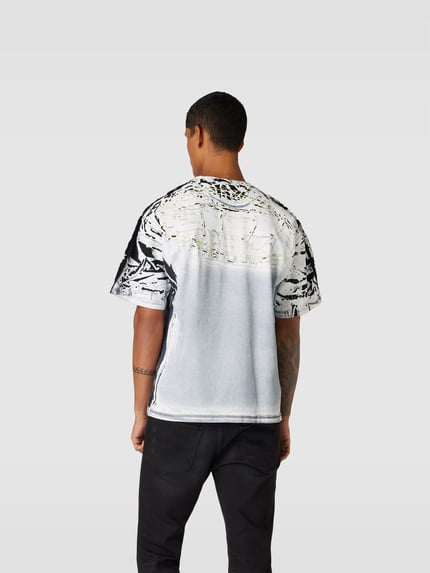 Diesel T-shirt met labeldetail Lichtgrijs - 5