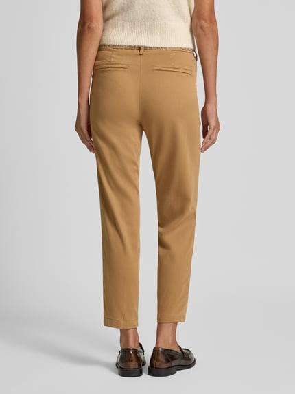 MAC Chinosy z detalem z logo model ‘CHINO TURN UP’ Beżowy 5