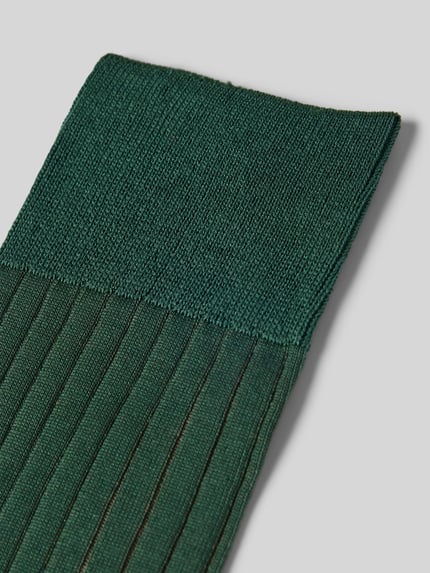 FALKE Socken aus reiner Baumwolle Modell 'Shadow' Dunkelgruen 2