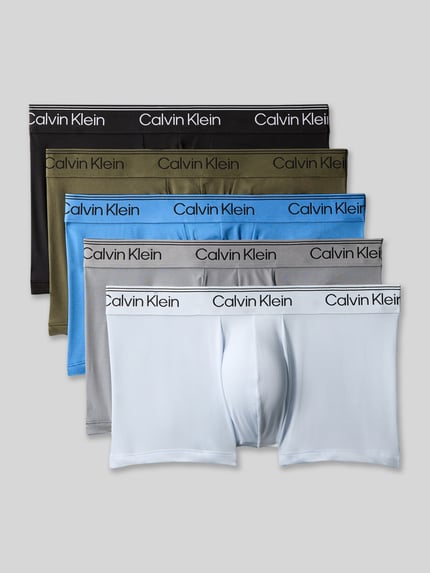 Calvin Klein Underwear Obcisłe bokserki z elastycznym paskiem z logo w zestawie 5 szt. Średnioszary 2