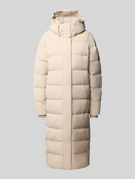 Produktfoto, Steppmantel mit Kapuze Modell 'Amaze' von Columbia in Beige, Material-Mix mit Stretch-Anteil, verdeckter Reißverschluss