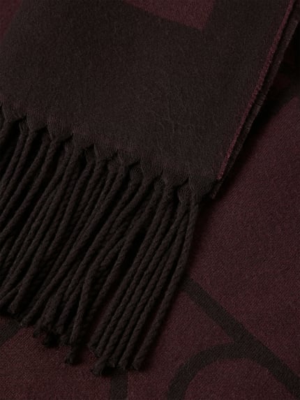 CK Calvin Klein Schal mit Ausfransungen Bordeaux 2