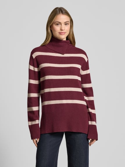 Christian Berg Woman Regular Fit Strickpullover aus reiner Wolle Bordeaux 4