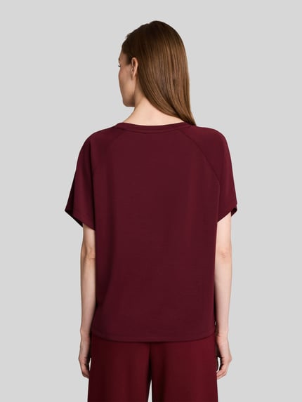Tom Tailor Loose Fit Sweatshirt aus Modal-Mix  Bordeaux 5