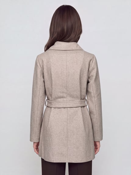 ONLY Mantel mit Bindegürtel Modell 'ONLTRISH' Beige 5