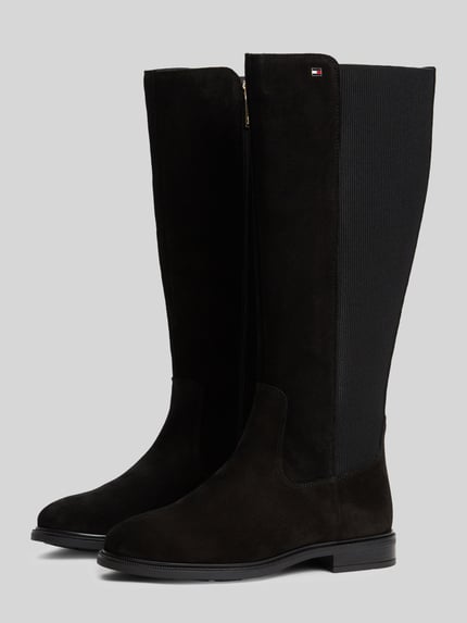 Tommy Hilfiger Stiefel aus echtem Leder mit Logo-Stitching Black 1