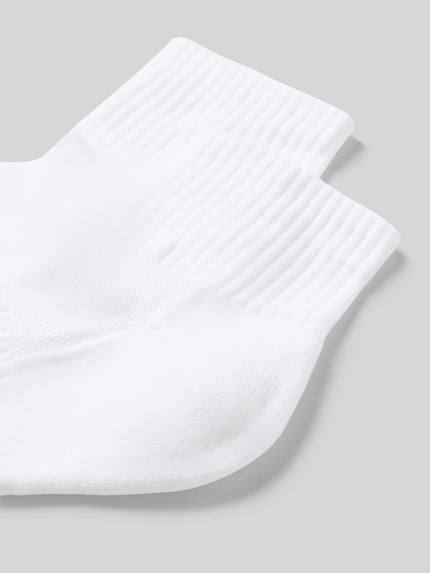 Productfoto, Mid Running Socks im 2er-Pack met geribde boorden van Snocks, wit, materiaal-mix met stretch, labeldetail, pack van 2
