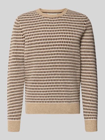 GANT Pullover aus Wolle mit Strukturstrick Sand 1