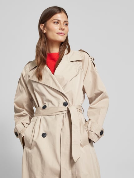 WITHBLACK Trenchcoat mit Reverskragen Stein 3