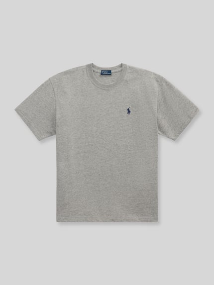 Polo Ralph Lauren Relaxed Fit T-Shirt aus reiner Baumwolle Mittelgrau Melange 2