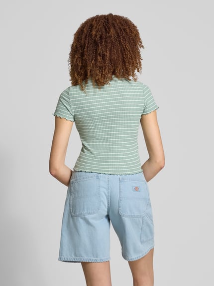 ONLY Slim Fit T-Shirt mit Viskoseanteil Modell 'EMMA' Schilf 5