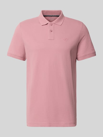 Productfoto, regular fit poloshirt uit katoenmix in lichtroze tint, gladde stofstructuur, Regular Fit Poloshirt aus Baumwoll-Mix van Tom Tailor, Heren poloshirt van Tom Tailor