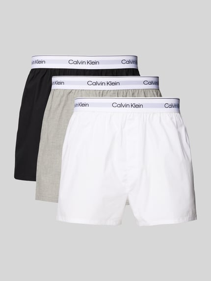 Calvin Klein Underwear Boxershorts mit elastischem Logo-Bund im 3er-Pack Black 1