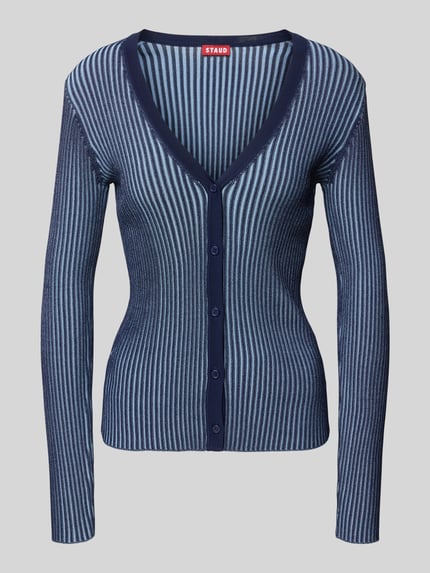 Staud Gebreide cardigan met structuurmotief Marineblauw - 2
