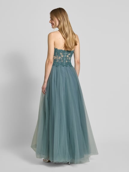 Mascara Off-Shoulder-Abendkleid mit Spitze und Ziersteinbesatz Mint 5