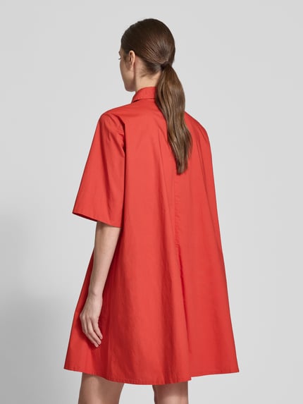 Jake*s Collection Overhemdjurk met knoopsluiting Roestrood - 5
