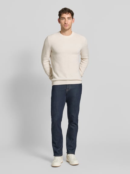 MCNEAL Gebreide pullover met ribboorden Ecru gemêleerd - 1