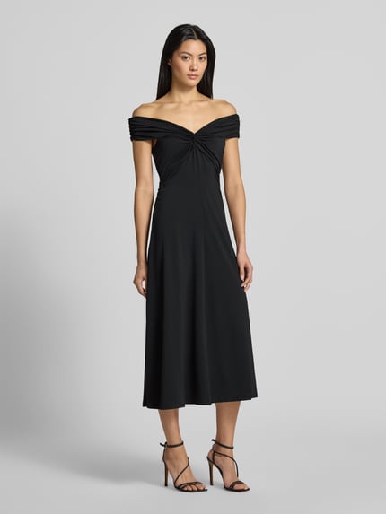 MICHAEL Michael Kors Midikleid im Off-Shoulder-Design mit Stretch-Anteil Black 1