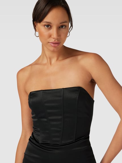 Gina Tricot Strapless corsagejurk in effen design Black - 3
