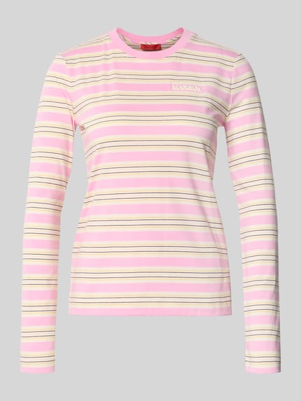 MAX&Co. Regular Fit Langarmshirt aus reiner Baumwolle Modell 'MEDUSA' Pink 2