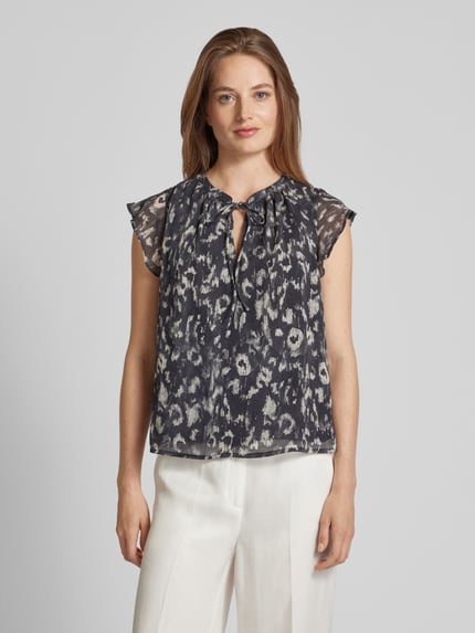 Jake*s Collection Bluse mit Allover-Print Black 4