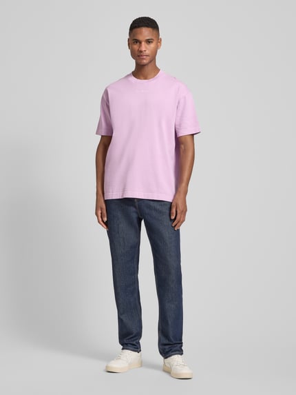 Marc O'Polo Relaxed Fit T-Shirt aus reiner Baumwolle Flieder 1