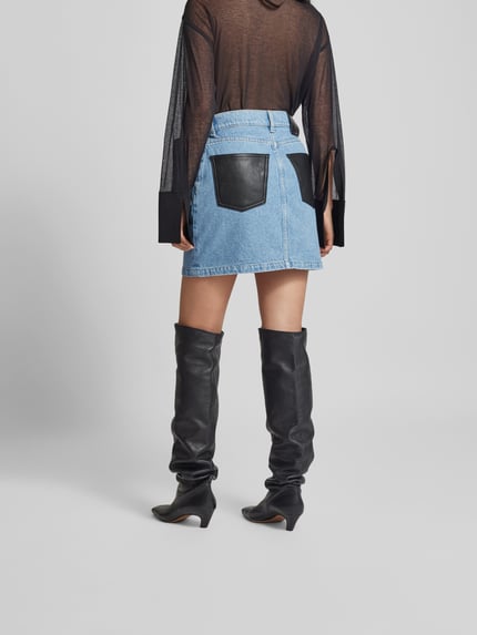 Nanushka Minirok van puur katoen Jeansblauw - 5