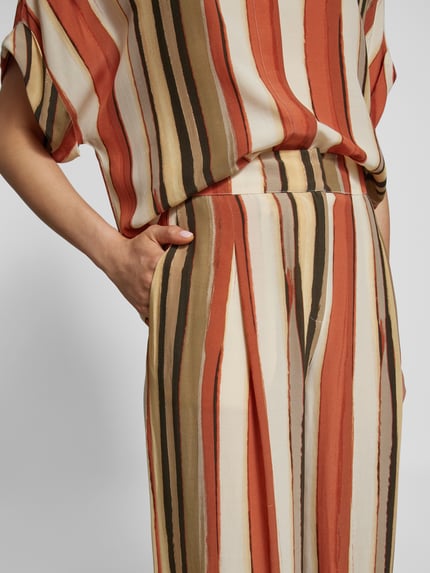 Jake*s Collection Wide Leg Stoffhose mit Eingrifftaschen Terra 3