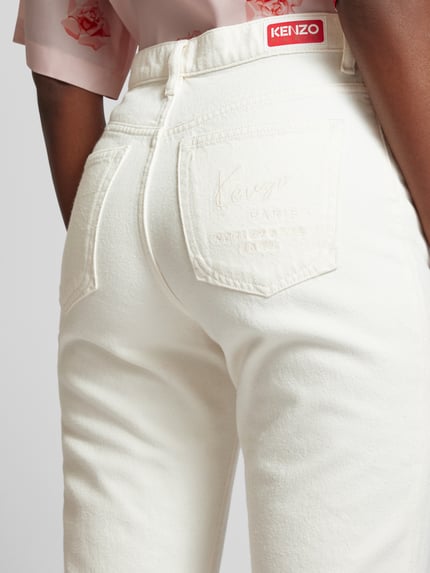Kenzo straight fit jeans van puur katoen Beige - 3