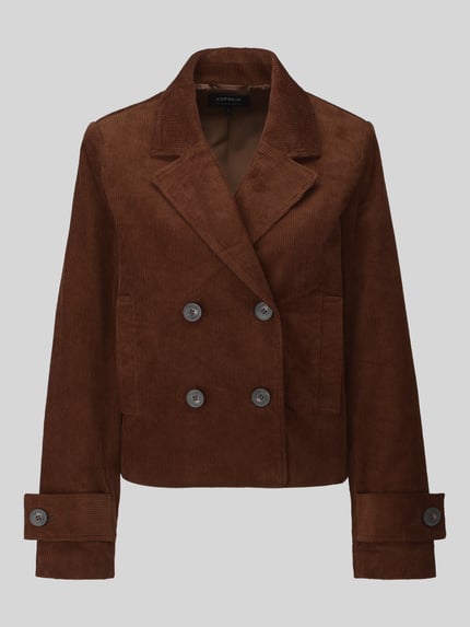 ONLY Regular Fit Kurzmantel aus reiner Baumwolle Modell 'FREJA' Schoko 2