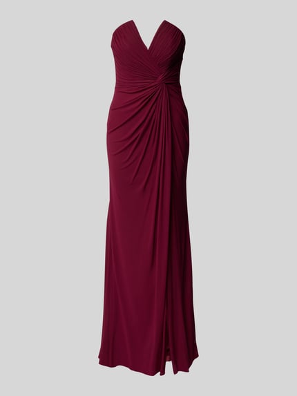 Mascara Abendkleid mit Knotendetail Bordeaux 2