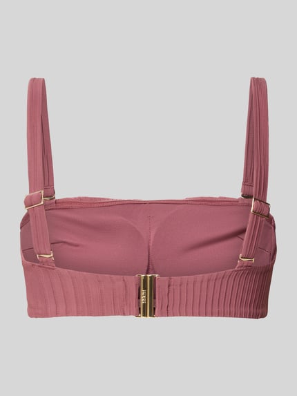 BOSS Bandeau-Bikinitop mit Plisée Falten Mauve 3