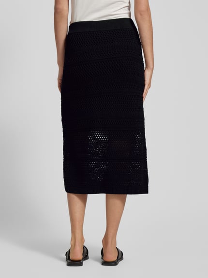 s.Oliver RED LABEL Midirock mit Lochmuster Modell 'Crochet' Black 5