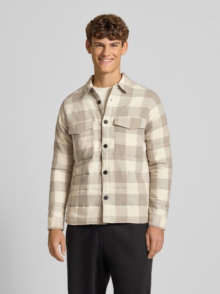 ONLY & SONS Regular fit overhemdjack van puur katoen, model 'GUDMUND' Ecru - 4